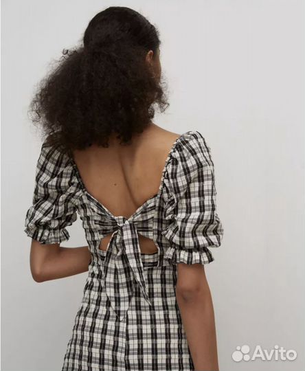 Платье в клетку m