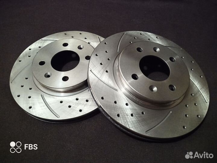 Перфорированные слотированные диски Киа Рио