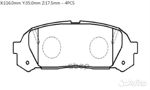 Колодки тормозные дисковые toyota: mark, chas