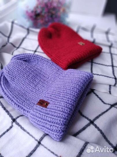 Шапка вязаная женская.Ручная работа