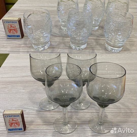 Бокалы, рюмки, стаканы, чашки, тарелки и др