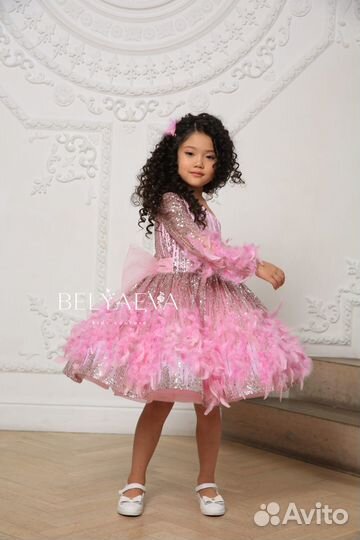 Розовый Фламинго платье Наталья Беляева 122-128