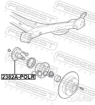 Цапфа задняя ступицы VW Polo 1.0-1.6i/1.2D/1.6D