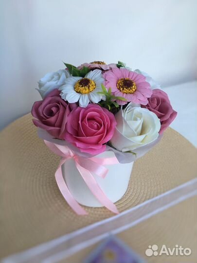 Букет из мыльных роз