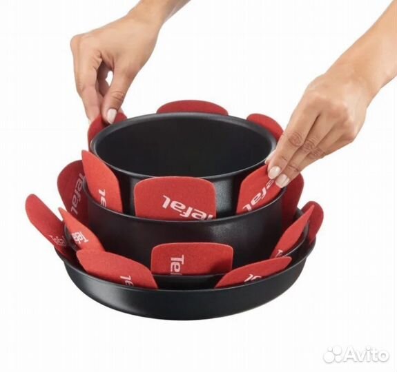 Tefal защитные чехлы из фетра для сковородок
