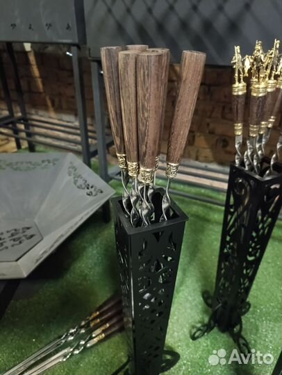 Шампура с деревянной ручкой