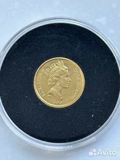 Золотая монета острова кука Слон