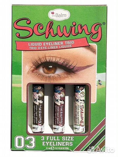 Контур для глаз theBalm Ladies Schwing Liquid Eyeliner Trio