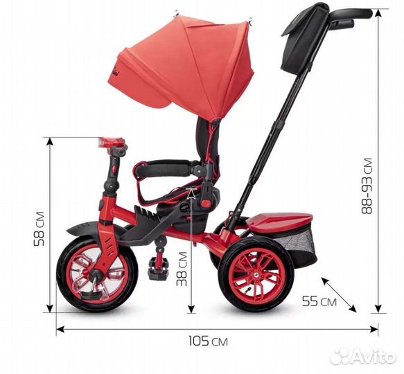 Детский велосипед-коляска Lamborghini