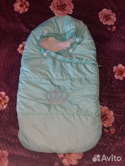 Конверт на выписку летний бирюзовый