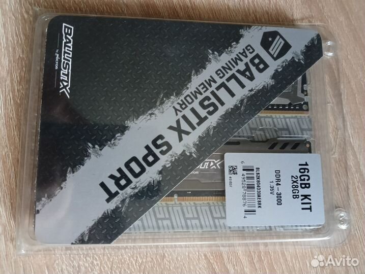 Оперативная память Crucial Ballistix 16 гб DDR4 30