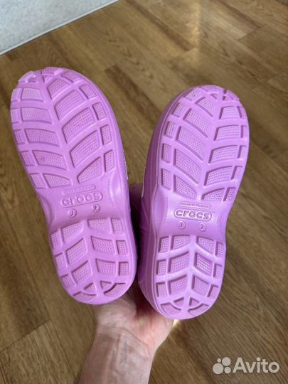 Резиновые сапоги детские crocs состояние новых