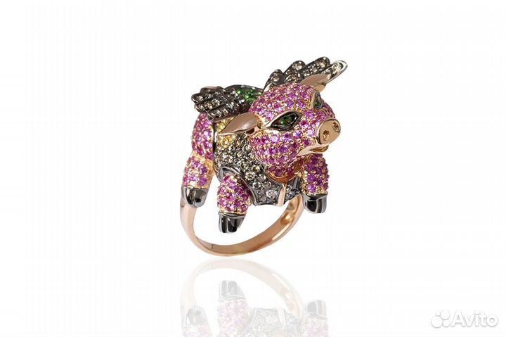 Кольцо с бриллиантом No name Кольцо с бриллиантами