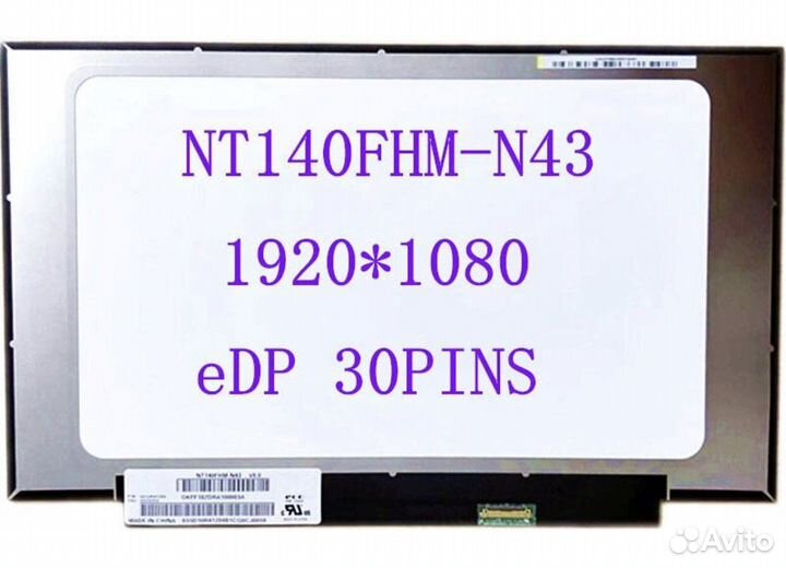 14.0 slim 30 pin 1920x1080 nt140fhm