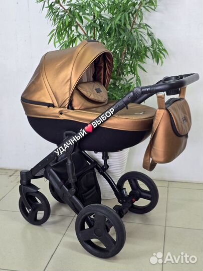 Коляска 3в1 Verdi Mirage Limited (бронза/эко-кожа)