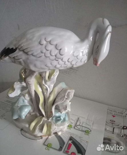 Фарфор СССР, журавль Дулево