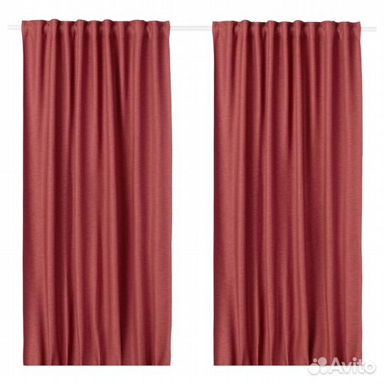 Шторы вилборг икеа красные