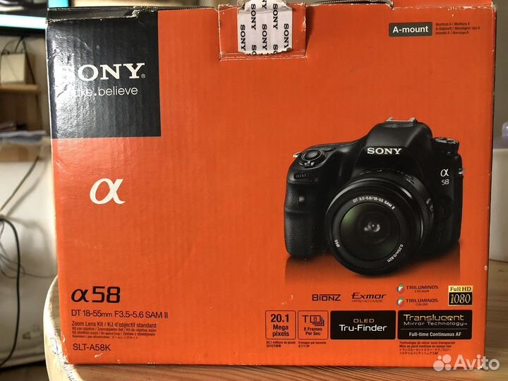Зеркальный фотоаппарат sony a58
