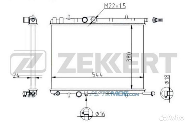 Радиатор охл. дв. Citroen Berlingo I II 96- C4 04