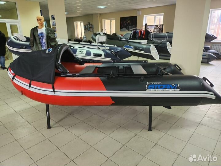 Лодка пвх Stormline Classic Air 335 красно-черная