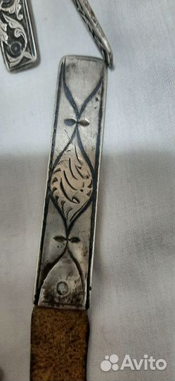 Мужской ремень из кожи и серебра