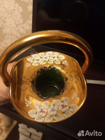 Ваза корзинка Богемия