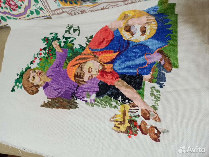 Вышивки старинные. Старые работы. 50 годов