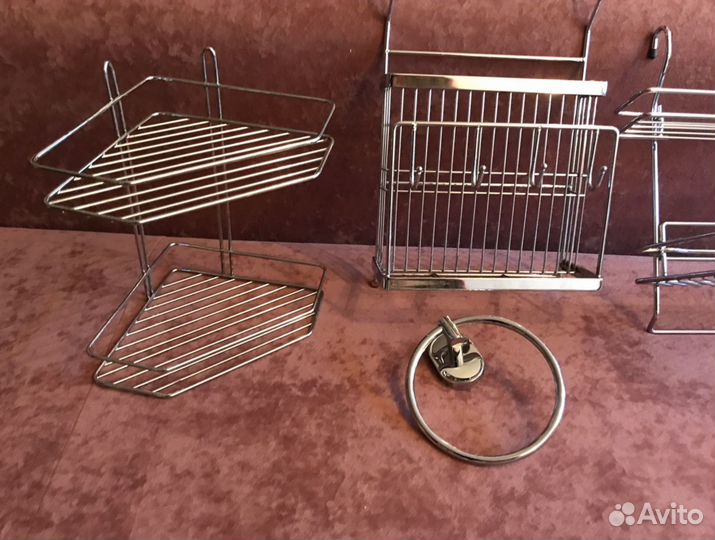 Полки, рейлинг и полотенцедержатель для кухни хром