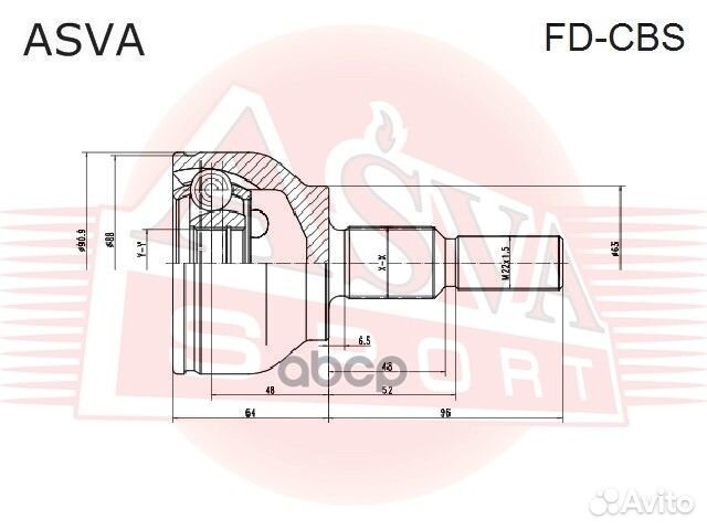 ШРУС внешний перед прав/лев FD-CBS fdcbs asva