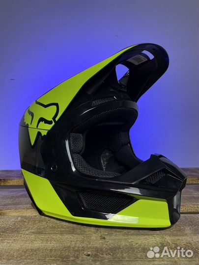 Мотошлем Fox V1 Revn Helmet Yellow размер М