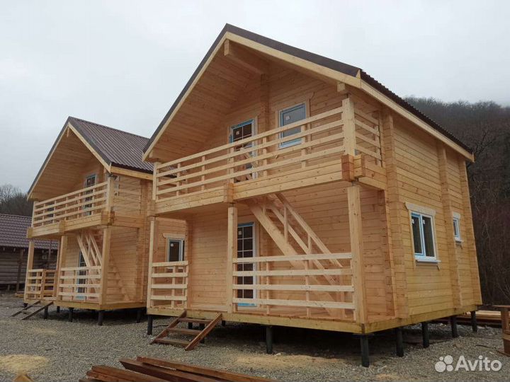 Двухэтажный дом из профилированного бруса 6*6