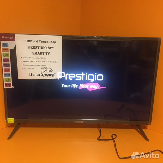Телевизор prestigio 32 smart TV (новый)