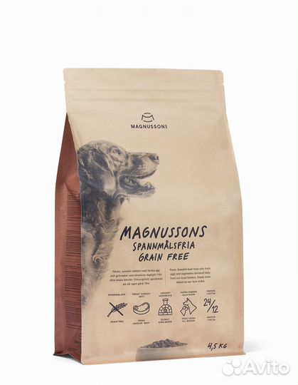 Сухой корм д/собак Magnussons беззерновой 4.5кг