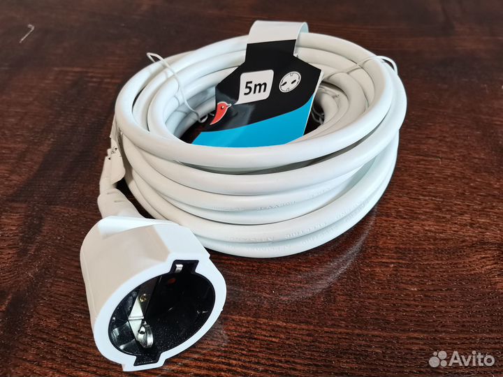 Сетевой удлинитель 230 Вольт IP20 5 метров (новый)