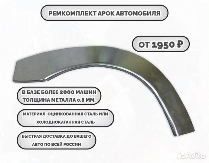 Ремонтные арки (ремкомплект) на автомобиль