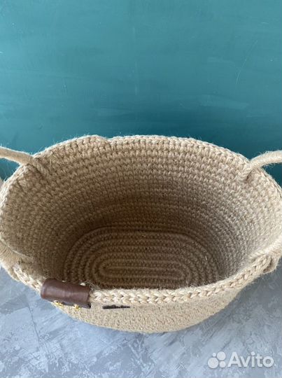 Корзинка из джута для хранения большая