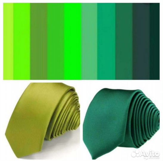Зелёный мятный галстук