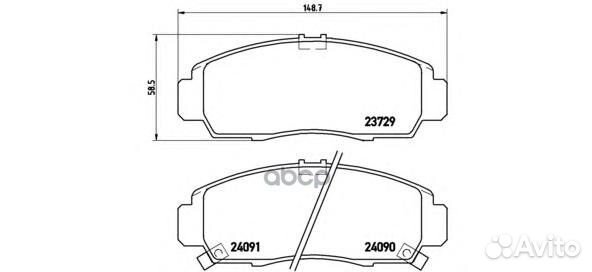 P28034 GDB3268Y055100M колодки дисковые п.Hon