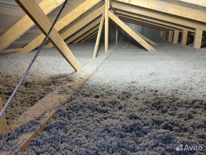 Утепление полов эковатой