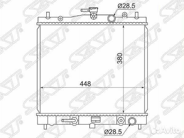 Радиатор Nissan March 02-10 / Note 05-13 / Tiida 04-14 / Cube 02-08 / Renault Cl