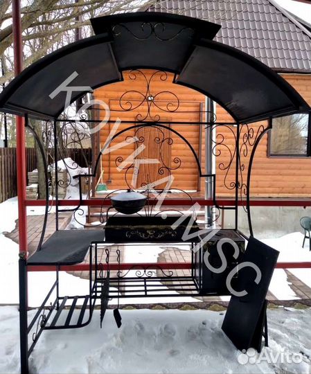Мангал с крышей