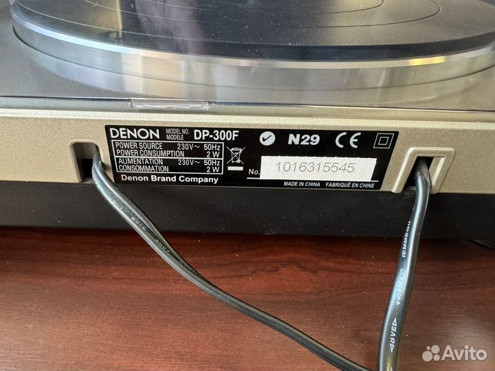 Проигрыватель винила denon dp-300f