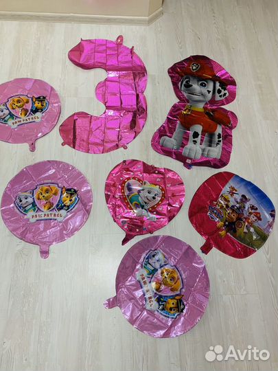 Фольгированые шарики щенячий патруль: Скай, Маршал