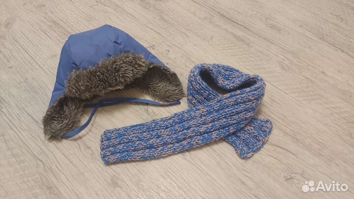 Шапка ушанка и шарф