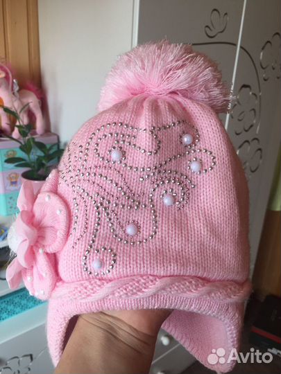 Шапка на девочку 2-4 года