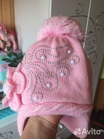 Шапка на девочку 2-4 года