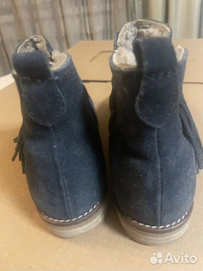 Замшевые полусапожки на натуральном меху, Испания