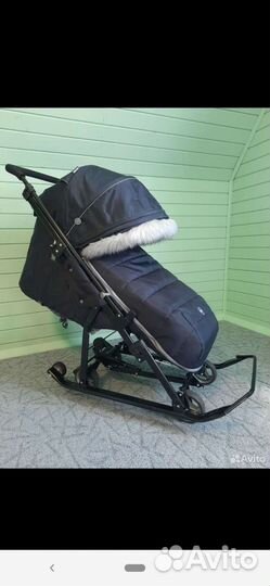 Новые санки коляска Nika 7-5sk(графит)