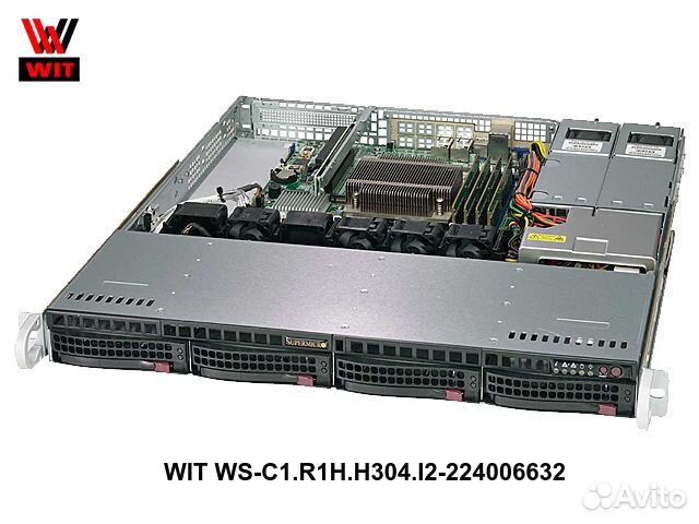 Сервер Supermicro WIT WS-C1.R1H.H304.I2-224006632