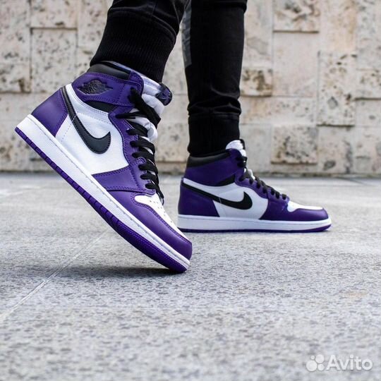 Кроссовки Air Jordan 1 Court Purple (36-45)